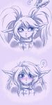  &lt;3 2017 armor blush clothed clothing disembodied_hand duo female humanoid league_of_legends looking_at_viewer pigtails plagueofgripes poppy_(lol) purple_eyes purple_theme solo_focus video_games yordle 