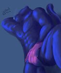  2017 abs anthro black_panther briefs bulge claws clothing digital_media_(artwork) feline hand_in_underwear hand_on_cock lying mammal muscular neck_tuft nipples on_side panther pink_underwear sexbad shaded sketch spread_legs spreading tuft underwear whiskers 