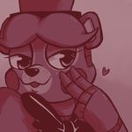  &lt;3 2016 animatronic anthro bear bow_tie bust_portrait five_nights_at_freddy&#039;s five_nights_at_freddy&#039;s_2 hat inkyfrog looking_at_viewer machine male mammal portrait red_background red_theme robot simple_background smile solo top_hat toy_freddy_(fnaf) video_games 