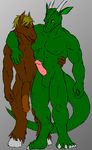  anthro collaboration colored dracenmarx dragon duo equine erection horse male male/male mammal salamander_(artist) 