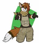  anthro canine clothed clothing faint female fox fur hair looking_at_viewer mammal smile solo standing teeth 