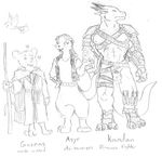  &lt;3 animal_genitalia anthro avian balls bird clothing draconian dragon female kandan magic_user male mammal monochrome mouse mustelid nipples otter penis rodent salamander_(artist) sheath sketch solo tapering_penis traditional_media_(artwork) warrior 