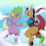  anal anal_penetration discord_(mlp) draconequus dragon friendship_is_magic male male/male my_little_pony penetration penis saurian_(artist) spike_(mlp) 