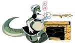  abdominal_bulge argonian breasts clothed clothing comic female lusty_argonian_maid maid_uniform post_vore scalie shyguy9 solo the_elder_scrolls uniform video_games vore 