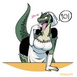  argonian breasts clothed clothing comic female imminent_vore lusty_argonian_maid maid_uniform open_mouth scalie shyguy9 solo the_elder_scrolls uniform video_games vore 