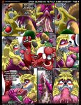 2017 anthro areola blonde_hair blue_eyes blue_skin blush breast_suck breasts brown_fur canine claws clitoris comic condom cowgirl_position double_penetration erection fangs female firecat fox fur green_skin group group_sex hair handjob hot_dogging kitsune_youkai looking_back male male/female mammal mario_bros multicolored_fur multicolored_skin nintendo nipples on_top open_mouth oral oral_penetration penetration penis purple_skin pussy red_skin rubber_lass sex speech_bubble sucking teeth thought_bubble tongue two_tone_fur two_tone_skin vaginal vaginal_penetration video_games white_fur white_skin yellow_skin yoshi 
