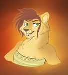  anthro clothed clothing fangs feline female fur hair looking_at_viewer mammal smile snowyzi solo teeth 