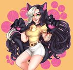  animal_humanoid ashleyzombie bell cat_humanoid clothed clothing collar fangs feline female hair humanoid long_hair looking_at_viewer mammal smile solo teeth 