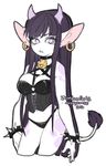  animal_humanoid ashleyzombie bovine breasts clothed clothing collar corset cow_humanoid ear_piercing female horn humanoid lingerie mammal piercing solo standing 