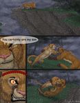  cliff comic cougar dialogue digital_media_(artwork) english_text feline feral forest han_drake hi_res malaika4 male mammal nature outside raining red_eyes skan_drake speech_bubble storm text the_monster_within tree venvatio yellow_sclera 