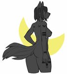  anthro breasts canine faint female mammal nipples nude simple_background solo standing thick_thighs wolf 