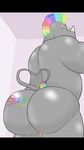  anthro big_butt bigdaddyrhino butt clothing gay_pride invalid_tag looking_at_viewer male mammal mohawk muscular muscular_male presenting presenting_hindquarters rainbow rhinoceros slightly_chubby tattoo thong unknown_artist 