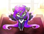  blue_eyes blue_fur cosmic_hair equine eyelashes feathered_wings feathers feral friendship_is_magic fur hooves horn looking_at_viewer magnaluna mammal my_little_pony princess_luna_(mlp) sitting solo standing winged_unicorn wings 
