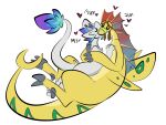 &lt;3 adine_(angels_with_scaly_wings) alice_(stinkvali) angels_with_scaly_wings badsheep bodily_fluids claws dragon duo feet female female/female feral frill_(anatomy) fur furred_dragon hair hi_res kissing multicolored_hair saliva scales stinkvali talons toes white_body white_fur wings wyvern yellow_body yellow_scales