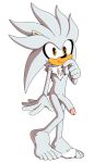 5_toes absurd_res balls barefoot countershade_feet countershading digital_drawing_(artwork) digital_media_(artwork) feet foot_ninja15 genitals hi_res humanoid male nude penis sega silver_the_hedgehog soles solo sonic_the_hedgehog_(series) toes