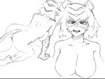 anthro blush breasts butt ears_up fan_character felid feline female krakatoa1823 mammal muscular nude pantherine passionate sketch solo tail tall tiger