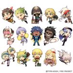  &gt;_&lt; 6+boys 6+girls :3 abs achilles_(fate) ahoge animal_ear_fluff animal_ear_piercing animal_ears asclepius_(fate) atalanta_(fate) atalanta_alter_(fate) baseball baseball_bat baseball_cap baseball_mitt baseball_uniform belt black_belt black_gloves blonde_hair blue_hair blush_stickers braid brown_eyes brown_hair caenis_(fate) castor_(fate) cheerleader chibi chiron_(fate) chopsticks closed_eyes copyright_notice cross-shaped_pupils cross_print earrings europa_(fate) euryale_(fate) fate/grand_order fate_(series) fingerless_gloves food gloves green_eyes green_hair grey_hair grin hat heracles_(fate) holding holding_baseball_bat holding_chopsticks holding_megaphone hood horse_tail jason_(fate) jewelry laurel_crown lower_teeth_only medea_(fate) medea_(lily)_(fate) megaphone midriff multiple_boys multiple_girls muscular muscular_male official_art one_eye_closed onigiri open_mouth ororooops outstretched_arms pants pig pink_hair pointy_ears pollux_(fate) pom_pom_(cheerleading) ponytail purple_hair red_eyes romulus_quirinus_(fate) short_sleeves sleeves_past_fingers sleeves_past_wrists smile sportswear spread_arms striped striped_pants sunken_cheeks super_orion_(fate) swinging symbol-shaped_pupils tail teeth thick_eyebrows transparent_background twin_braids undercut upper_teeth_only veins veiny_arms white_gloves white_headwear white_pants winged_hat 