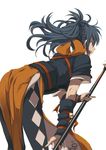  blue_hair fire_emblem fire_emblem_if holding holding_weapon japanese_clothes kero_sweet naginata oboro_(fire_emblem_if) open_mouth polearm solo weapon 