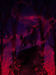 absurd_res cervine deer elk fantasy forest furry hi_res illustration magic magic_user mammal nouveau plant tree witch