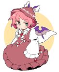  1girl animal_ears bird_ears bird_wings blush brown_headwear closed_mouth earrings grey_eyes hat ini_(inunabe00) jewelry mystia_lorelei pink_hair short_hair single_earring solo touhou white_wings winged_hat wings 