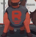 black_diaper bunnykisses diaper feral generation_8_pokemon hi_res male nickit nintendo pokemon pokemon_(species) poofy_diaper solo team_rocket