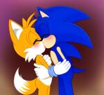 anthro canid canine duo eulipotyphlan fox hedgehog making_out male male/male mammal miles_prower sega sonic_the_hedgehog sonic_the_hedgehog_(series) tailsnine16