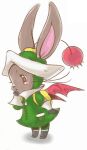 5_fingers anthro blush brown_body brown_fur clothing final_fantasy final_fantasy_tactics_advance_2 fingers footwear fur gloves green_clothing handwear hi_res irasuto ivalician_moogle male mammal moogle nono_(final_fantasy) pondering serious simple_background solo square_enix white_background wings