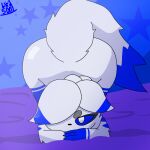 anthro ass_up bad5001 felid feline female jen_(bad5001) mammal plushie reflective_body solo thick_thighs wide_hips