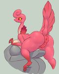  alien anus breasts exercise_bike female gooze lilibee mature_female pink_skin plump_labia ponchuzn puffy_anus pussy red_eyes sweat thick_thighs yellow_sclera 