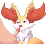 2023 anthro anthro_focus balls braixen cute_fangs digital_media_(artwork) duo erection female female_anthro female_focus fur generation_6_pokemon genitals hi_res human human_on_anthro humanoid_genitalia humanoid_penis inner_ear_fluff interspecies kemono licking loval male male/female mammal nintendo open_mouth oral penile penis penis_lick pokemon pokemon_(species) pokephilia red_body red_fur sex solo_focus tongue tongue_out tuft white_body white_fur yellow_body yellow_fur