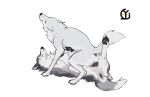 absurd_res anus butt canid canine canis dominant dou female female/female feral hi_res looking_at_another lying mammal pussy_stacking spread_legs spreading wolf yinglizi_(artist)