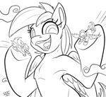  2017 black_and_white equine eyelashes eyewear feathered_wings feathers female feral friendship_is_magic goggles hair macro mammal monochrome my_little_pony open_mouth pegasus rainbow_dash_(mlp) spitfire_(mlp) tongue tsitra360 wings wonderbolts_(mlp) 
