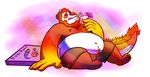  bear beverage claws clothing cup dragon dragon_tail facial_piercing food himegoto123 hybrid male mammal manly nipple_piercing nipples nose_piercing obese overweight panda pandragon paws piercing pizza shorts simple_background solo straw 