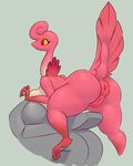  alien anus breasts exercise_bike female gooze lilibee mature_female pink_skin plump_labia ponchuzn puffy_anus pussy red_eyes thick_thighs yellow_sclera 