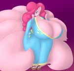 2017 4_toes absurd_res alternate_species anthro big_breasts breasts canine cleavage clothed clothing female footwear fox friendship_is_magic hair hi_res huge_breasts hyper hyper_breasts mammal marauder6272 multi_tail my_little_pony nonuberis pink_hair pinkie_pie_(mlp) solo toes 