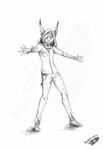  2014 5_fingers anthro clothed clothing feline hair lynx mammal natoli simple_background sketch solo standing white_background 