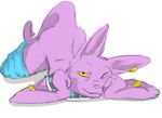  beerus clothed clothing dragon_ball dragon_ball_super feline grandschemetheme jewelry male mammal partially_clothed slim smile solo 