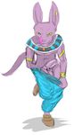  beerus clothed clothing dragon_ball dragon_ball_super feline grandschemetheme jewelry male mammal partially_clothed penis slim smile solo tongue undressing 