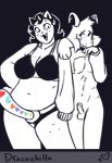 anthro asriel_dreemurr asriel_dreemurr_(god_form) blush boss_monster_(undertale) bottomless catty_(undertale) clothed clothed/nude clothed_female_nude_male clothing dracozhilla duo embarrassed erection felid feline female genitals girly hi_res hoodie hoodie_only humanoid humiliation male male/female mammal nude penis penis_humiliation size_difference skinny slightly_chubby small_penis small_penis_appreciation small_penis_humiliation smile topwear topwear_only undertale undertale_(series)