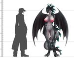  2017 blacklati breasts dragon duo female kyodashiro male male/female nipples nude pussy simple_background smile wings 