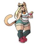  alcohol animal_humanoid beverage cat_humanoid clothed clothing cocktail eyewear feline female humanoid looking_at_viewer mammal morningpanda overweight solo standing sunglasses 