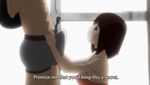  aneki_no_kounai_kaikinbi animated animated_gif brown_hair censored penis undressing 