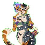 absurd_res anthro biopulse cuddling duo embrace felid feline female full-length_portrait hi_res hug hugging_from_behind male mammal portrait saber-toothed_tiger sabertooth_feline