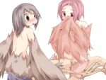  1boy 2girls bird_legs blush bmp-to-png_conversion brown_eyes brown_feathers brown_hair brown_wings censored completely_nude cowgirl_position feathered_wings feathers girl_on_top harpy hetero long_hair luka_(mon-musu_quest!) mon-musu_quest! monster_girl mosaic_censoring multiple_girls non-web_source nude open_mouth pii_(mon-musu_quest!) pina_(mon-musu_quest!) pink_hair purple_hair red_eyes red_feathers red_wings sex sitting_on_face straddling transparent_background winged_arms wings 