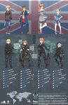  absurdres ash:concussion ash_(ash:concussion) flag_background german_flag highres long_hair map map_background multiple_girls multiple_views union_jack united_kingdom weapon white_hair yakumo_ling 