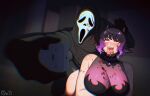  breasts dead_by_daylight ghostface highres huge_breasts multicolored_hair papulive plump rina_megakuma_(artist) selfie tagme 