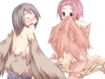  1boy 2girls bird_legs blush bmp-to-png_conversion brown_feathers brown_hair brown_wings censored closed_eyes completely_nude cowgirl_position feathered_wings feathers girl_on_top harpy hetero long_hair luka_(mon-musu_quest!) mon-musu_quest! monster_girl mosaic_censoring multiple_girls non-web_source nude open_mouth pii_(mon-musu_quest!) pina_(mon-musu_quest!) pink_hair purple_hair red_eyes red_feathers red_wings sex sitting_on_face straddling transparent_background winged_arms wings 