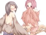  1boy 2girls bird_legs blush bmp-to-png_conversion brown_eyes brown_feathers brown_hair brown_wings censored completely_nude cowgirl_position feathered_wings feathers girl_on_top harpy hetero long_hair luka_(mon-musu_quest!) mon-musu_quest! monster_girl mosaic_censoring multiple_girls non-web_source nude one_eye_closed open_mouth pii_(mon-musu_quest!) pina_(mon-musu_quest!) pink_hair purple_hair red_eyes red_feathers red_wings sex sitting_on_face straddling transparent_background winged_arms wings 