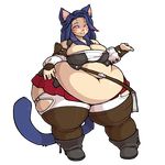  animal_humanoid book breasts cat_humanoid clothed clothing feline female hair humanoid mammal morningpanda obese overweight smile solo standing 