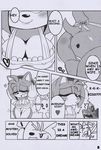 &lt;3 absurd_res amy_rose anthro anus big_breasts breasts canine cleavage clothed clothing comic english_text female fox greyscale hedgehog hi_res male mammal michiyoshi miles_prower monochrome nipple_bulge partially_clothed pussy smile sonic_(series) text uncensored 